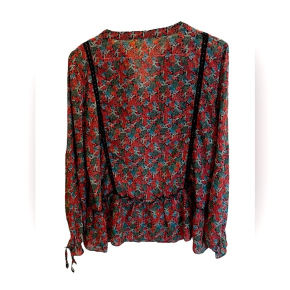 Matilda Jane Choose Your Own Path Carol Top Floral Peasant Size Large - Picture 3 of 4